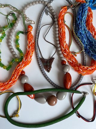 Lotto 20 collane artigianali multicolor