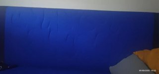 Sofá Cama Azul 190x140cm, con funda y 2 cojines la