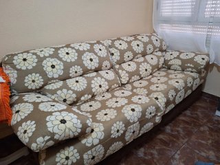 Sofá de tela estampado floral