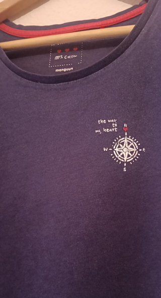 Camiseta Manguun Azul Marino Talla S