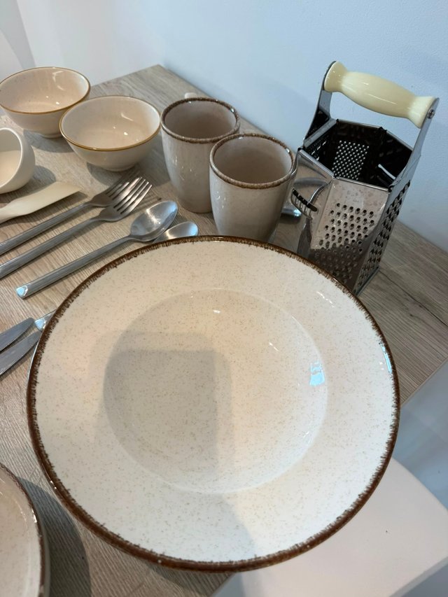 Lote Vajilla Zara Home Beige/Marrón