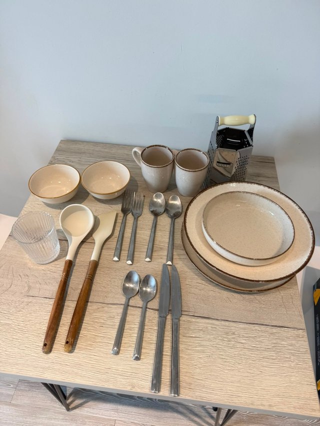 Lote Vajilla Zara Home Beige/Marrón