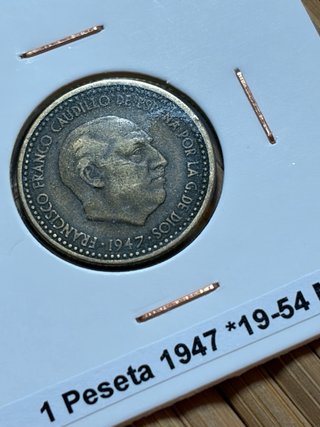 Una 1 Peseta 1947 España MBC+ españa franco