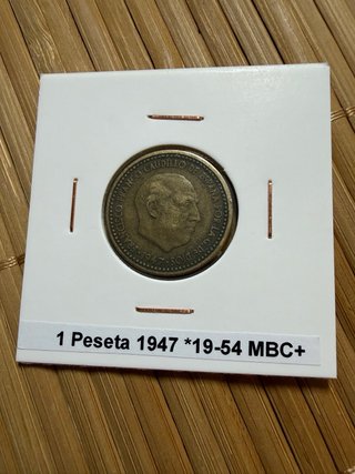 Una 1 Peseta 1947 España MBC+ españa franco
