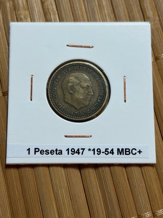 Una 1 Peseta 1947 España MBC+ españa franco
