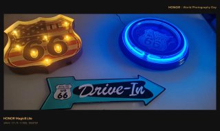 Orologio e Insegna Luminosa Route 66