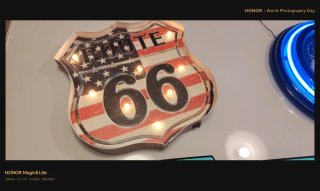 Orologio e Insegna Luminosa Route 66