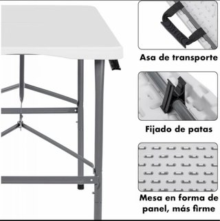 Mesa Plegable 122cm Jardín/Eventos