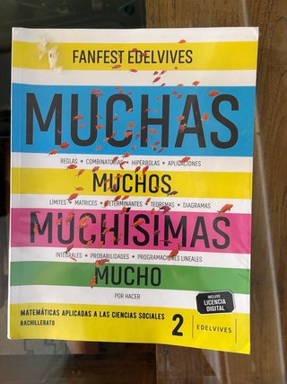 Libro matemáticas segundo bachillerato Edelvives