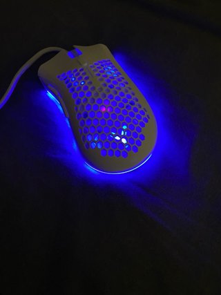 Ratón Gamer ISY Blanco RGB con 2 Botones Laterales