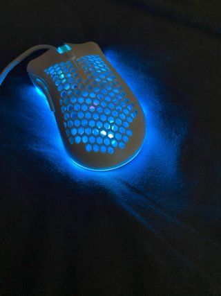 Ratón Gamer ISY Blanco RGB con 2 Botones Laterales