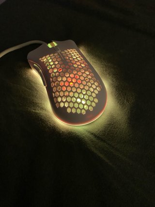 Ratón Gamer ISY Blanco RGB con 2 Botones Laterales
