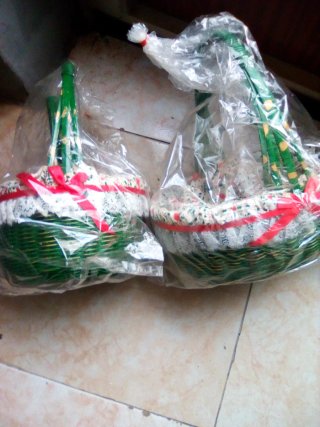 Cestas de mimbre decorativas hechas a mano