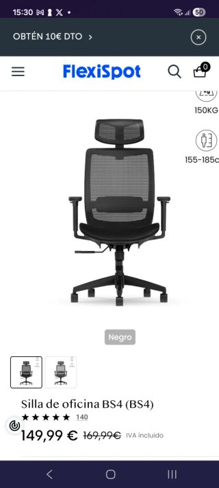Silla Ergonómica Oficina Flexispot BS4