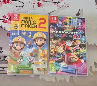 Super Mario Maker 2 y Mario Kart 8 deluxe switch