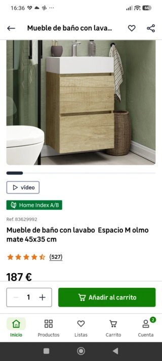 Mueble de baño con lavabo Leroy Merlín