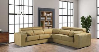 Sofá modular beige estilo moderno