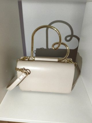 Bolso de piel LOVE MOSCHINO Beige y Dorado