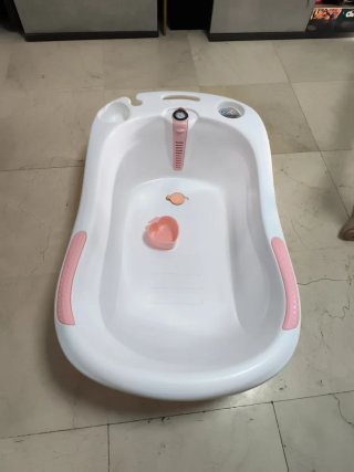 Bañera bebé con termómetro, rosa