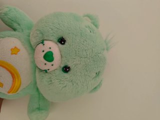 Peluche Osos Amorosos verde con arcoíris vintage