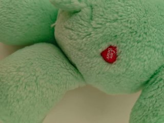 Peluche Osos Amorosos verde con arcoíris vintage