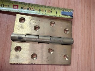 Lote 9 Bisagras Latón 3mm y 2 Zincadas 4mm grosor