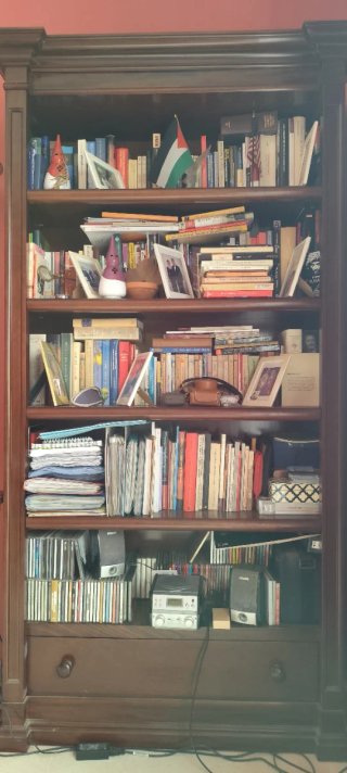 Librería madera caoba 210x100x35