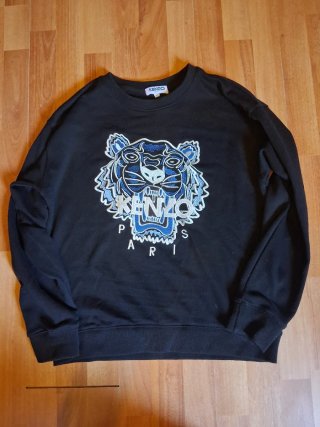 Sudadera Kenzo Negra con Tigre Multicolor