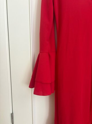 Traje de flamenco rojo con volantes