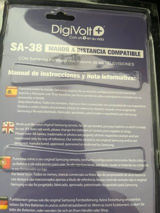 Mando a distancia DigiVolt SA-38 compatible Samsun