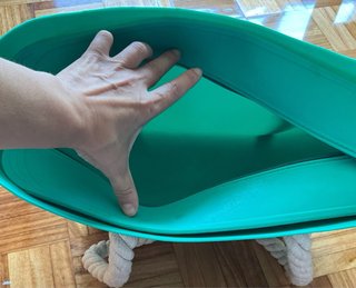 Bolso de playa teal con asas de cuerda