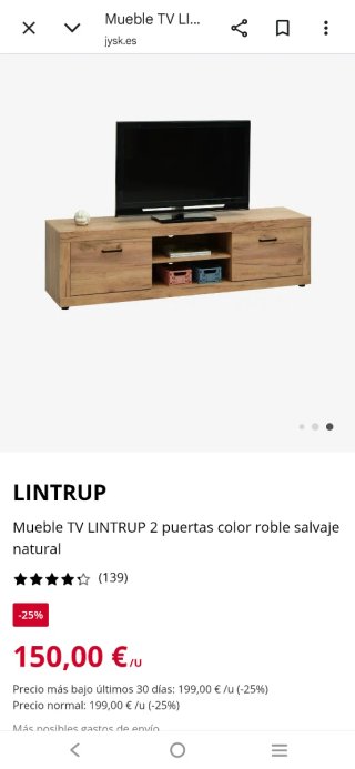 Mueble TV. No envíos