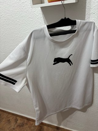 Camiseta Puma Blanca y Negra Talla M