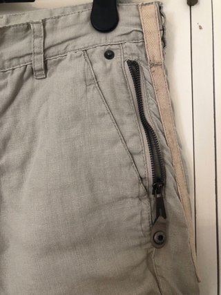 Pantalón lino hombre beige
