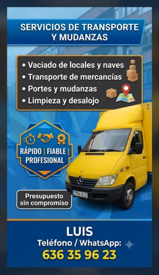 Portes,vaciados,limpiezas lo que necesite consulte