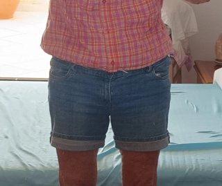Pantalón corto vaquero mujer azul