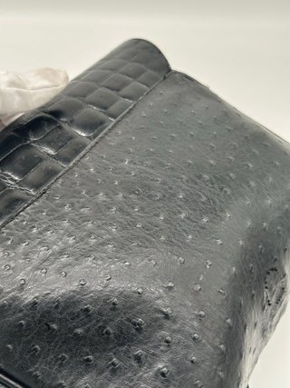 Borsa Fendi Pelle Struzzo Vintage Nera