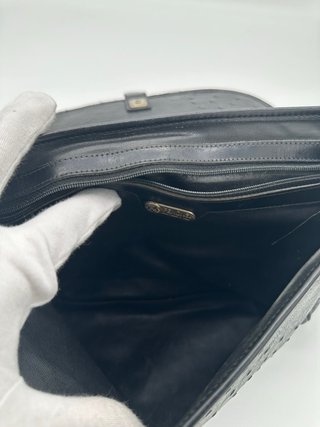 Borsa Fendi Pelle Struzzo Vintage Nera