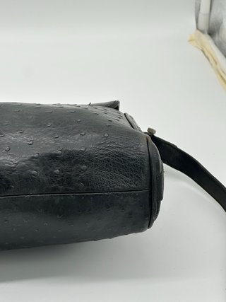 Borsa Fendi Pelle Struzzo Vintage Nera