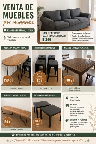 Sofá 3 plazas IKEA Ektorp Gris