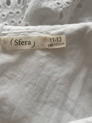 Vestido blanco niña Sfera 11/12 años