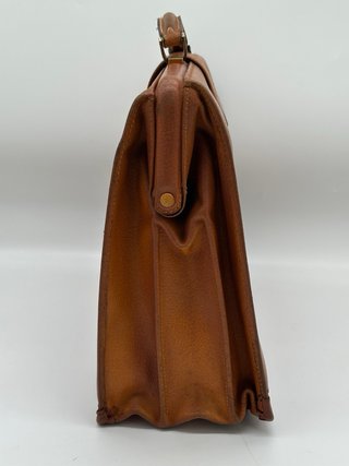 Valigetta Fendi Vintage Pelle Marrone Oro