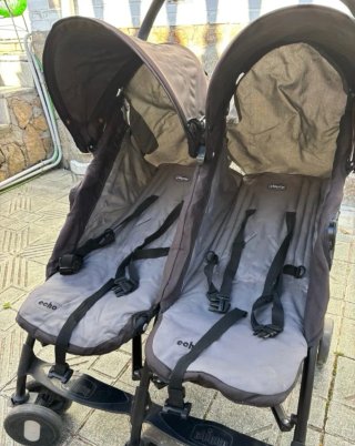 Carrito Gemelar Chicco Gris