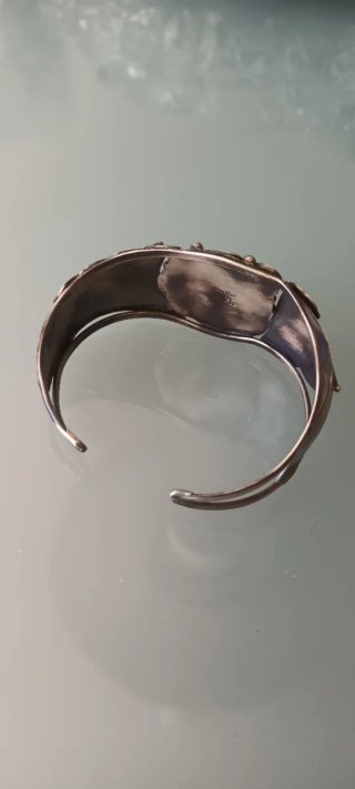 Incrível Pulseira Navajo Prata com Turquesa