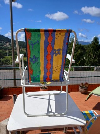 Silla plegable de exterior colorida