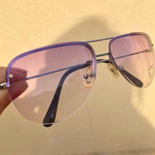 Gafas Aviador Lila Corazón Strass Y2K