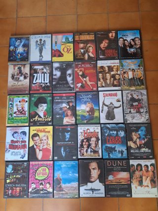 30 Películas DVD Variadas 3 euros unidad.