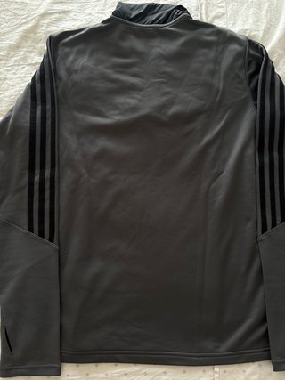 Sudadera Adidas 1/4 cremallera gris y negra