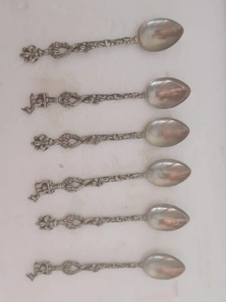 Set 6 cucchiaini vintage decorati