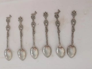 Set 6 cucchiaini vintage decorati
